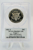 1981-S PCGS PR69DCAM Type 1 Kennedy Half Dollar Proof 50C