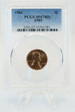 1966-P PCGS SP67RD SMS Lincoln Cent Proof 1C