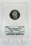 2005-S PCGS PR69DCAM West Virginia State Quarter Proof 25C