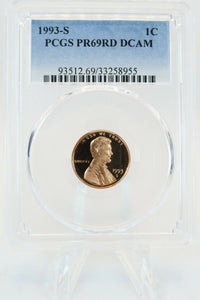 1993-S PCGS PR69RD DCAM Lincoln Cent Proof 1C