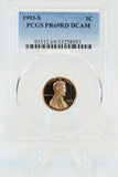 1993-S PCGS PR69RD DCAM Lincoln Cent Proof 1C