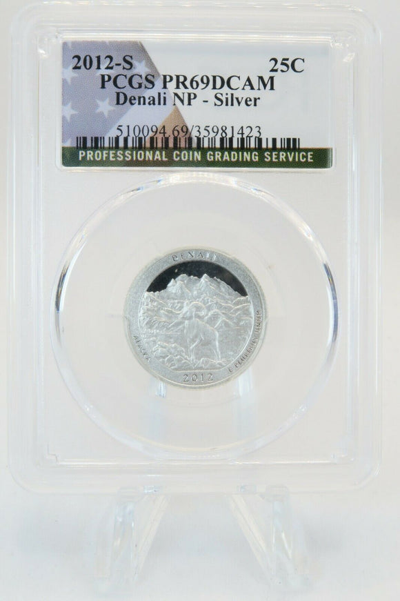 2012-S PCGS PR69DCAM Silver Denali National Park NP Quarter Proof 25C