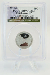 2011-S PCGS PR69DCAM Chickasaw National Park NP Quarter Proof 25C