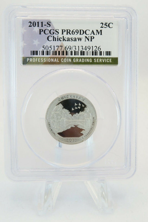 2011-S PCGS PR69DCAM Chickasaw National Park NP Quarter Proof 25C