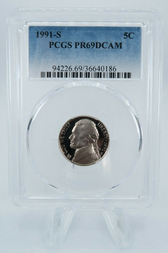 1991-S PCGS PR69DCAM Jefferson Nickel Proof 5C