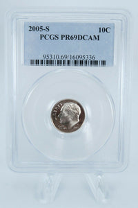 2005-S PCGS PR69DCAM Roosevelt Dime Proof 10C