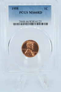 1958-P PCGS MS66RD Lincoln Wheat Cent Business Strike 1C