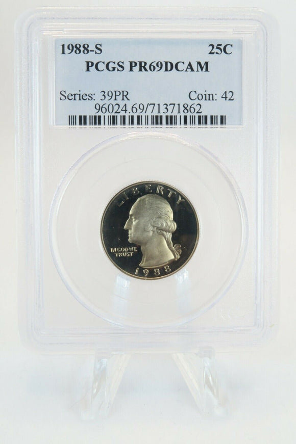 1988-S PCGS PR69DCAM Washington Quarter Proof 25C