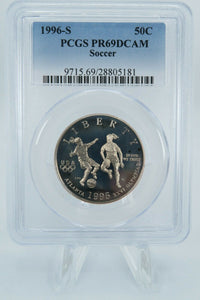 1996-S PCGS PR69DCAM Soccer Clad Commemorative Proof 50C