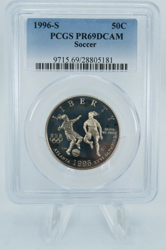 1996-S PCGS PR69DCAM Soccer Clad Commemorative Proof 50C