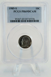 1985-S PCGS PR69DCAM Roosevelt Dime Proof 10C