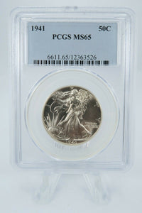 1941-P PCGS MS65 Walking Liberty Half Dollar Business Strike Walker Silver 50C