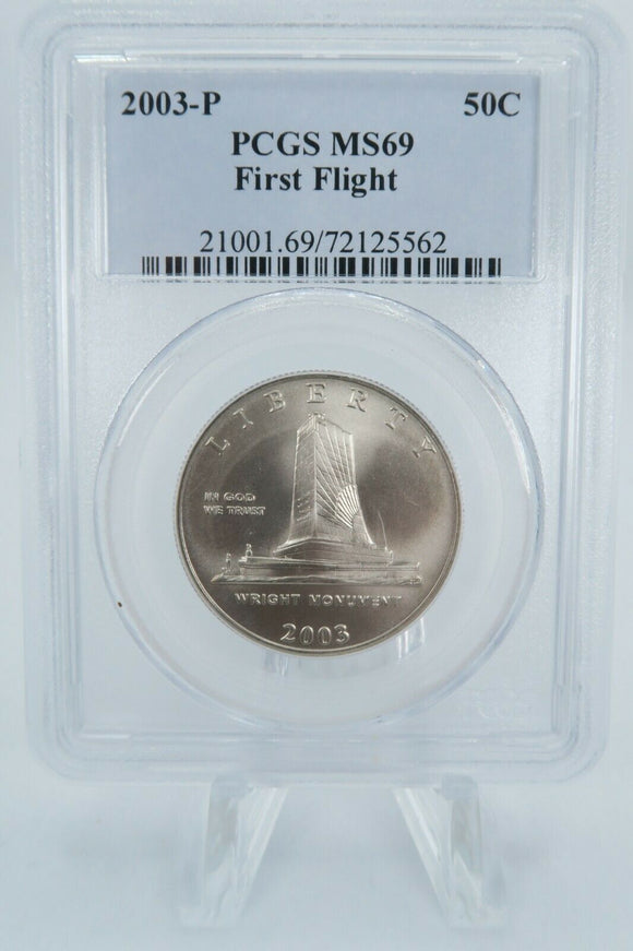 2003-P PCGS MS69 First Flight Commemorative Clad Half Dollar Business Strike 50C