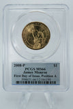 2008-P PCGS MS66 James Monroe - Position A Dollar Business Strike $1