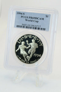 1994-S PCGS PR69DCAM World Cup $1 Modern Commemorative Silver Proof