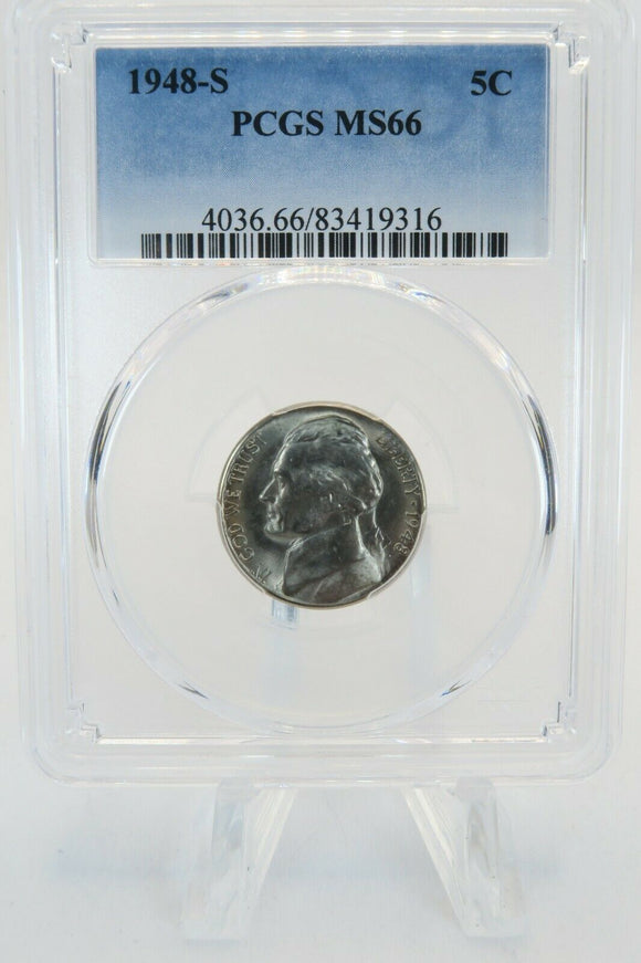 1948-S PCGS MS66 Jefferson Nickel Business Strike 5C