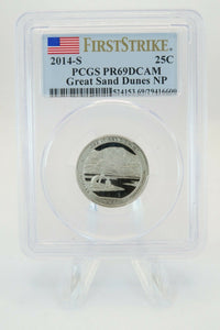 2014-S PCGS PR69DCAM Great Sand Dunes National Park NP Quarter Proof 25C