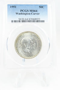 1951-P PCGS MS64 Washignton-Carver Classic Commemorative Half Dollar 50C