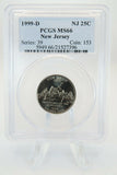 1999-D PCGS MS66 New Jersey State Quarter Business Strike 25C