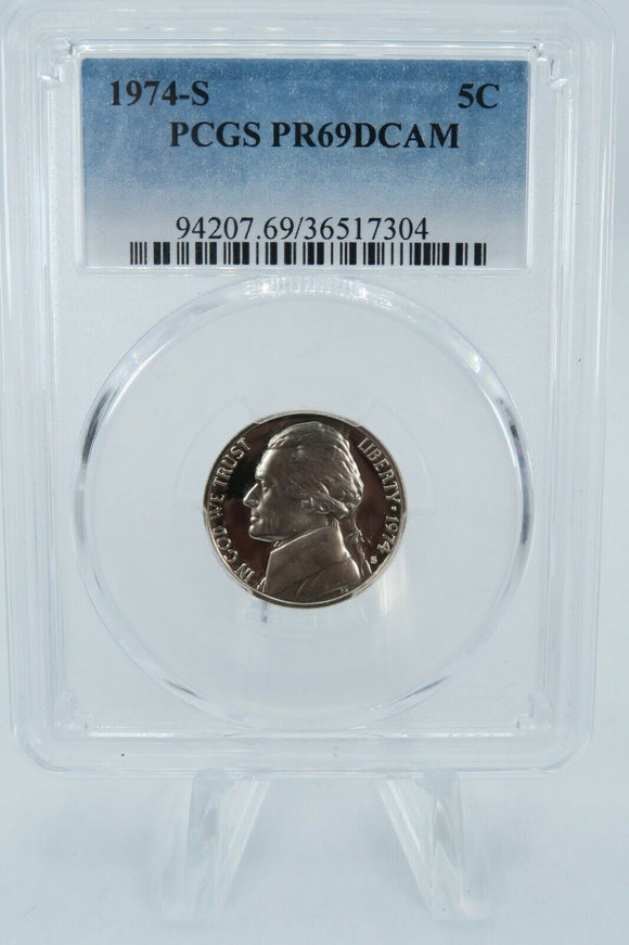 1974-S PCGS PR69DCAM Jefferson Nickel Proof 5C