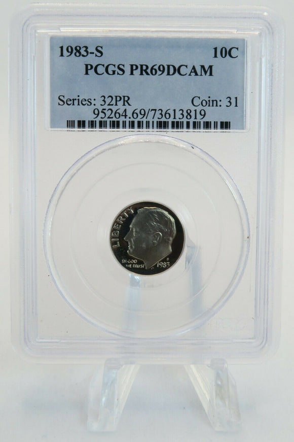 1983-S PCGS PR69DCAM Roosevelt Dime Proof 10C