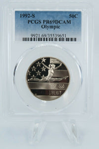 1992-S PCGS PR69DCAM Olympic Clad Commemorative Proof 50C