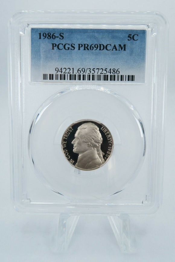 1986-S PCGS PR69DCAM Jefferson Nickel Proof 5C