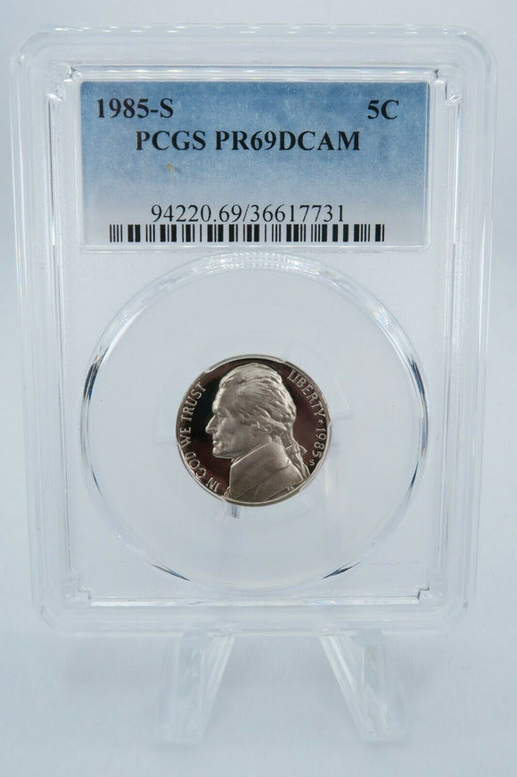 1985-S PCGS PR69DCAM Jefferson Nickel Proof 5C