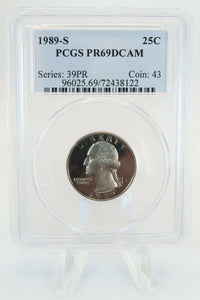 1989-S PCGS PR69DCAM Washington Quarter Proof 25C