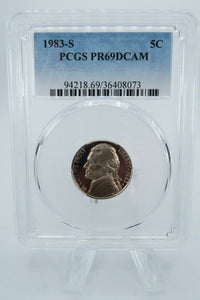 1983-S PCGS PR69DCAM Jefferson Nickel Proof 5C