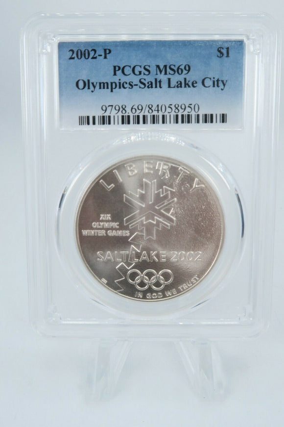 2002-P PCGS MS69 Olympics-Salt Lake City Silver Dollar Business Strike $1