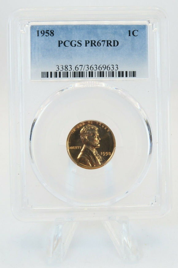 1958-P PCGS PR67RD Lincoln Cent Proof 1C