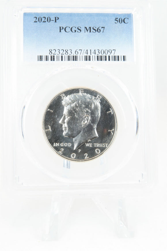 2020-P PCGS MS67 Kennedy Half Dollar Business Strike 50C