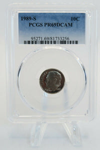 1989-S PCGS PR69DCAM Roosevelt Dime Proof 10C