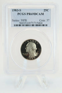 1983-S PCGS PR69DCAM Washington Quarter Proof 25C