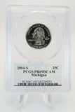 2004-S PCGS PR69DCAM Michigan State Quarter Proof 25C