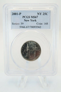 2001-P PCGS MS67 New York State Quarter Business Strike 25C