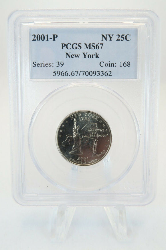 2001-P PCGS MS67 New York State Quarter Business Strike 25C