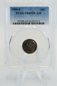 1999-S PCGS PR69DCAM Roosevelt Dime Proof 10C