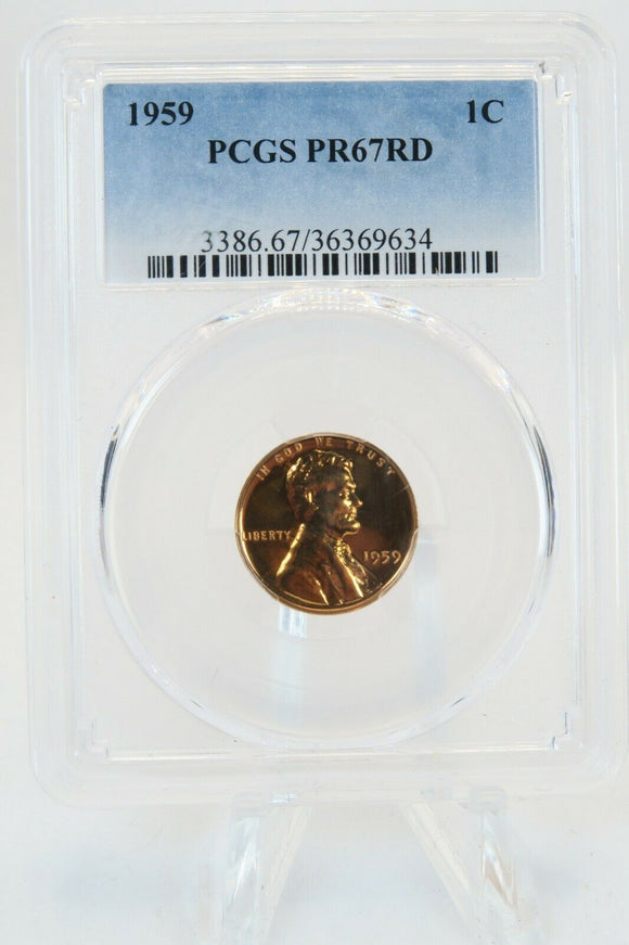 1959-P PCGS PR67RD Lincoln Cent Proof 1C