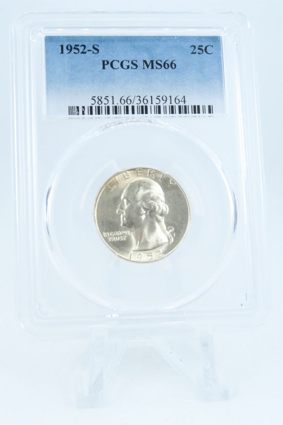 1952-S PCGS MS66 Washington Quarter Business Strike 25C