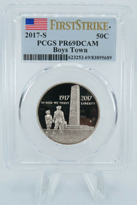 2017-S PCGS PR69DCAM Boys Town Commemorative Clad Half Dollar Proof 50C