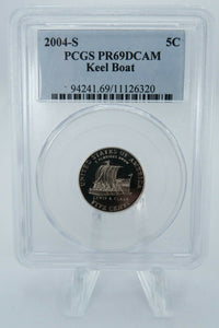 2004-S PCGS PR69DCAM Jefferson Nickel "Keel Boat" Proof 5C