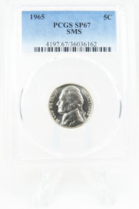 1965-P PCGS SP67 SMS Jefferson Nickel 5C