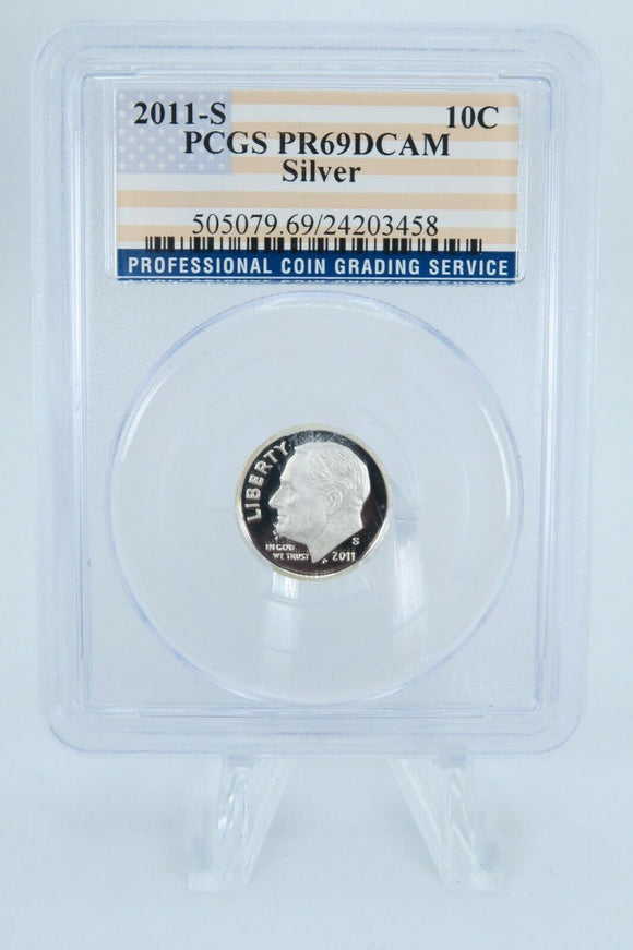 2011-S PCGS PR69DCAM Silver Roosevelt Dime Proof 10C