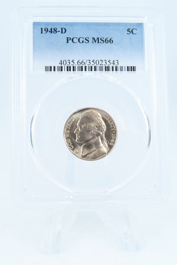 1948-D PCGS MS66 Jefferson Nickel Business Strike 5C