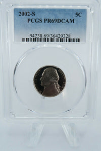 2002-S PCGS PR69DCAM Jefferson Nickel Proof 5C