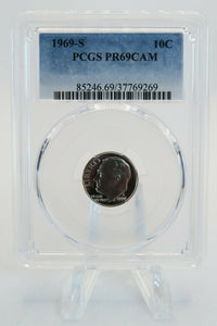 1969-S PCGS PR69CAM Roosevelt Dime Proof 10C