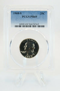 1968-S PCGS PR69 Washington Quarter Proof 25C