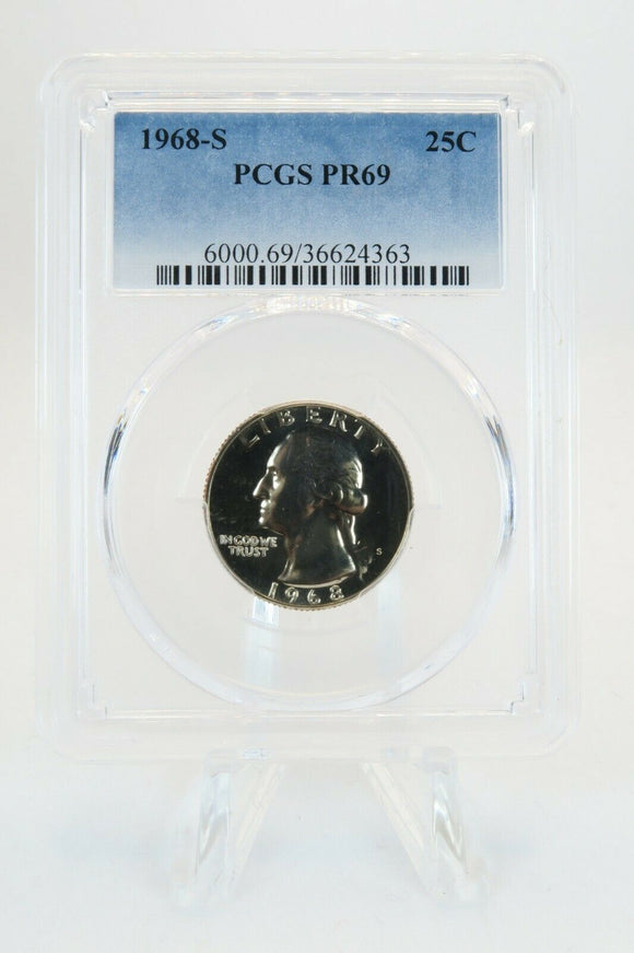 1968-S PCGS PR69 Washington Quarter Proof 25C